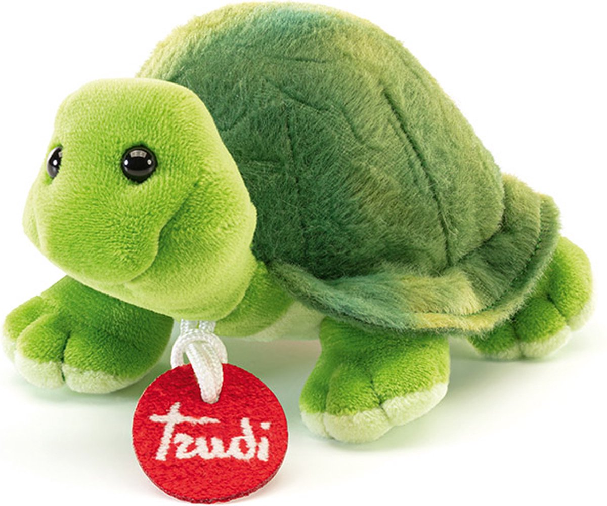 Trudi Trudini Knuffel Schildpad 13 cm - Hoge kwaliteit pluche knuffel - Knuffeldier voor jongens en meisjes - Oranje - 13x8x14 cm maat XS