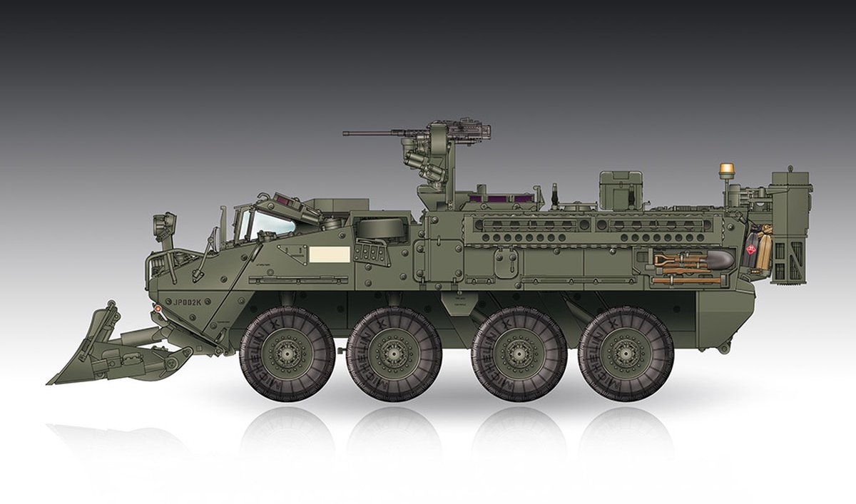1:72 Trumpeter 07456 M1132 Stryker Engineer Squad Vehicle w/SOB Plastic kit