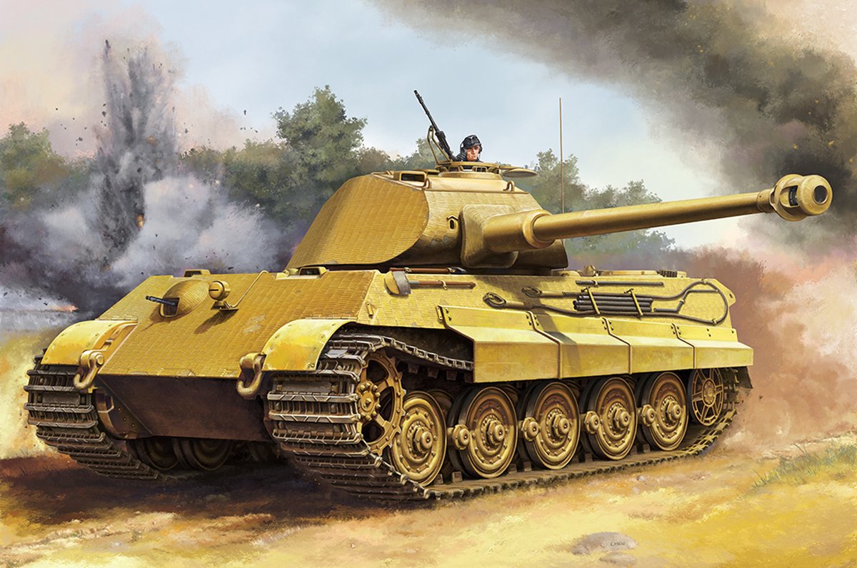 Trumpeter Modelbouwpakket Auto - 00948 Pz.Kpfw.VI Sd.Kfz.182 Tiger II - Porsche Vroeg productievoertuig Fgst.Nr.280009 Plastic - 1:16 -
