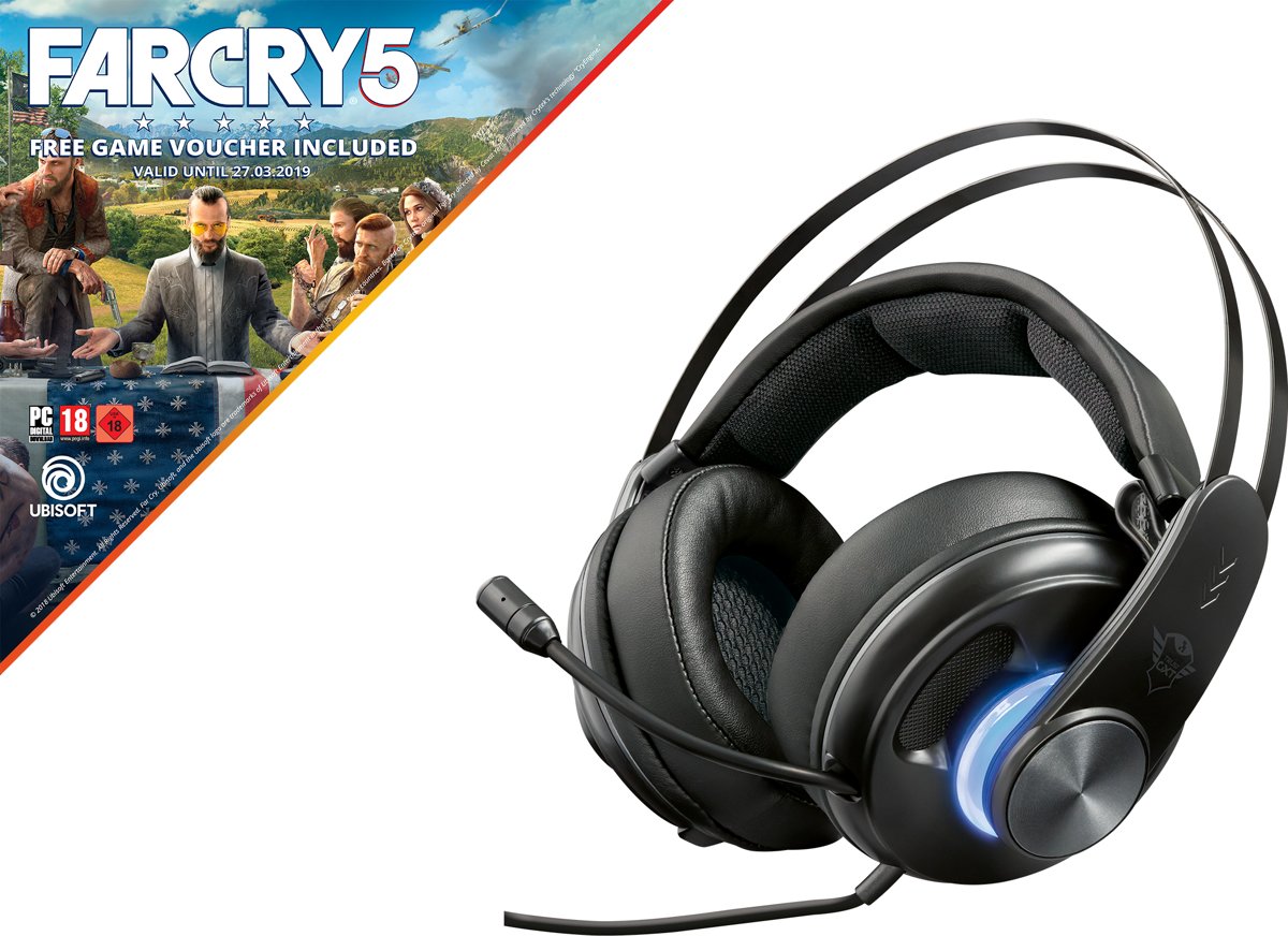 Trust GXT 383 Dion - 7.1 Vibration Gaming Headset inclusief Far Cry 5 Voucher