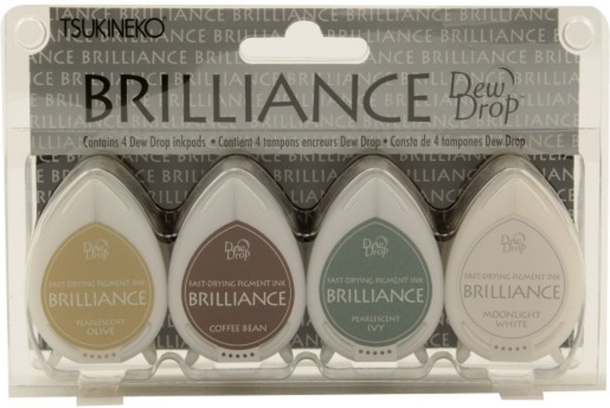 Brilliance Drew Drop stempelinkt set Earth Tone