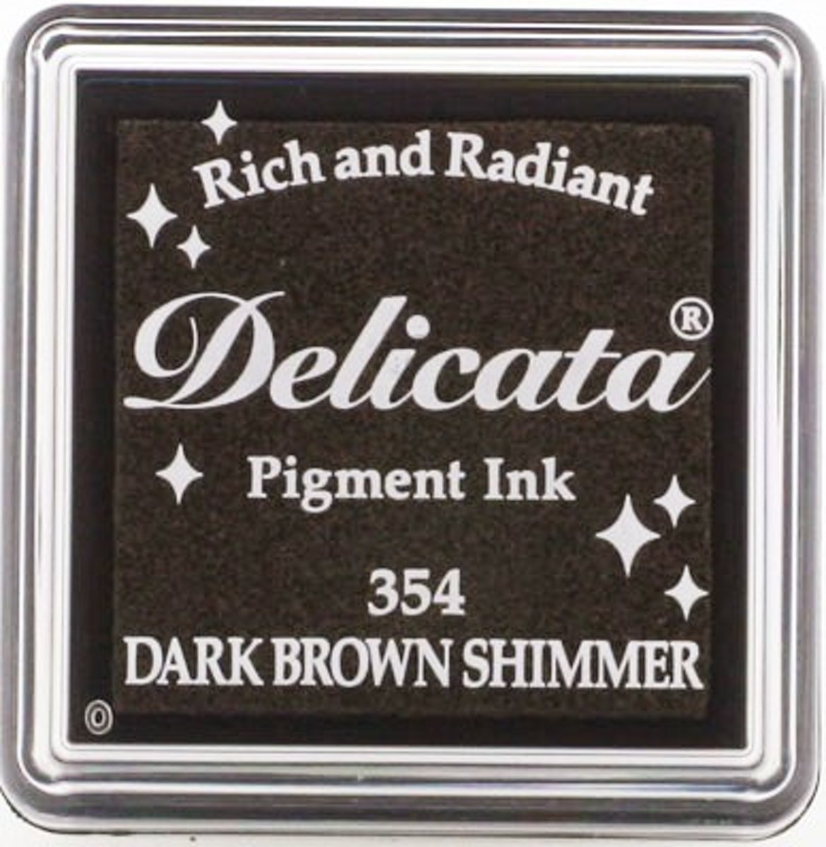 DE-SML-354 Delicata small inkpads Dark brown shimmer