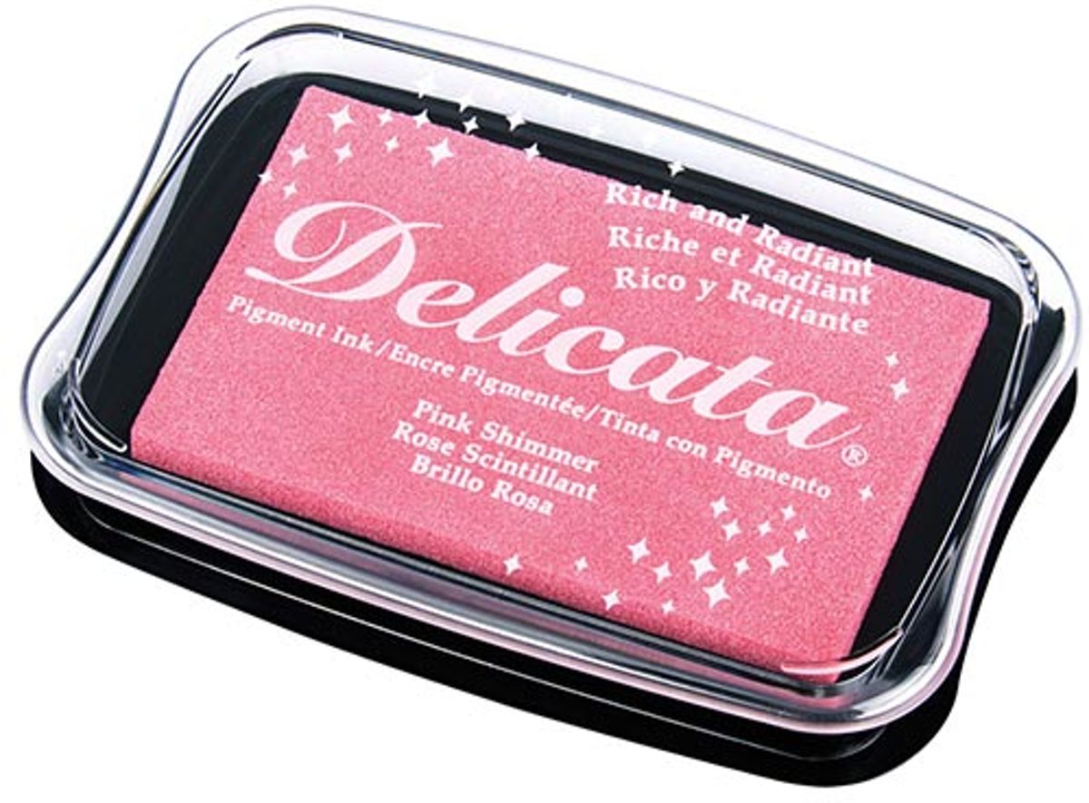 Delicata inktkussen Pink shimmer glitter roze rose DE-000-333