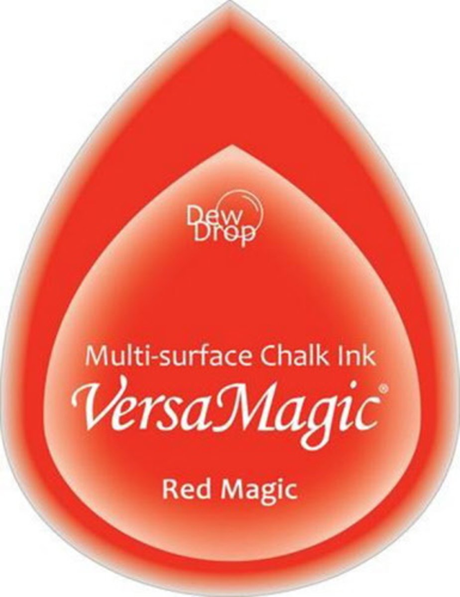 GD12 Versamagic dewdrop inktkussen met krijt pastel Red Magic rood