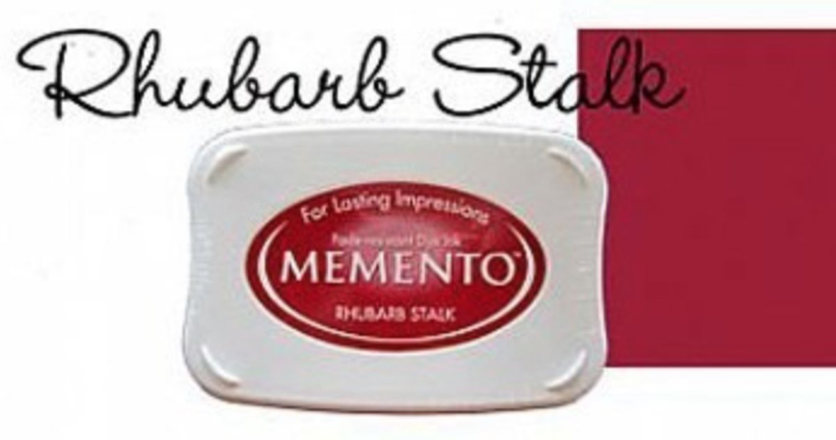 ME-000-301 Memento stempelinkt stempelkussen groot   Rhubarb Stalk donkerrood