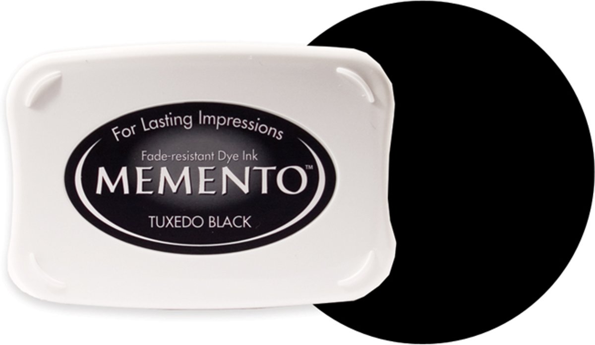 ME-900 Memento stempelinkt stempelkussen groot   Tuxedo black zwart