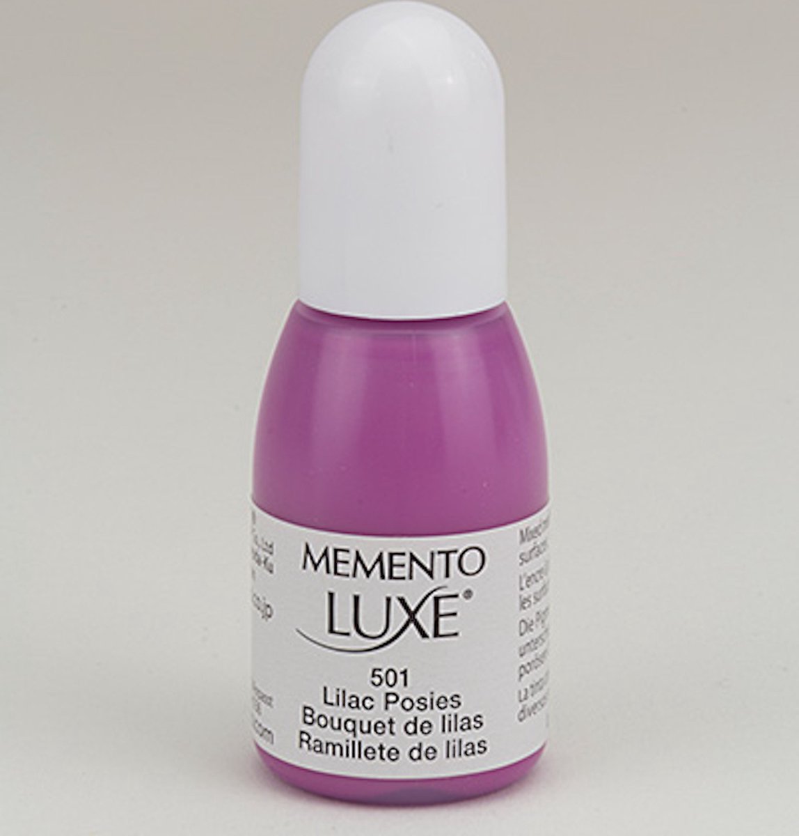 RL-501 Memento luxe stempelinkt refill - lila paars - inkt navulling - lilac posies 501 - 15 ml - reïnker