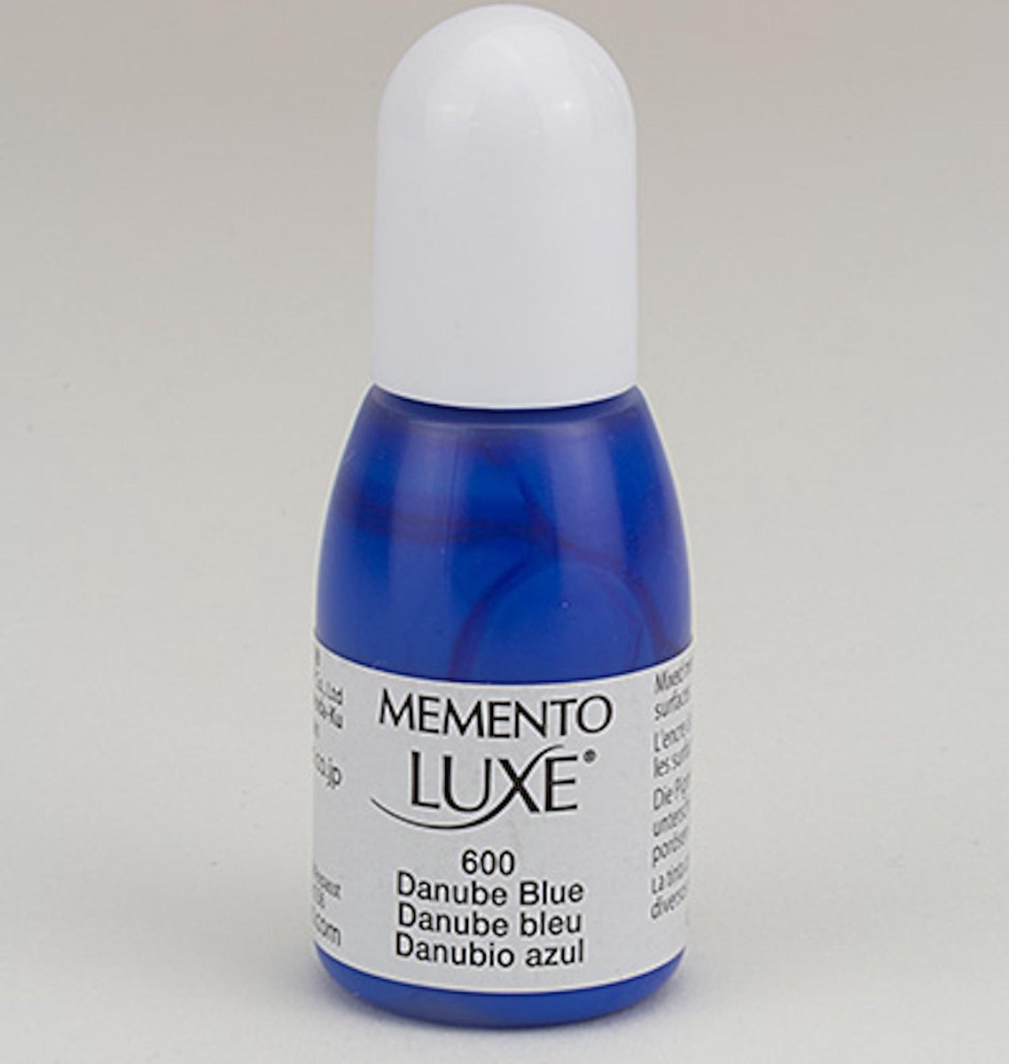RL-600 Memento luxe stempelinkt refill - blauw kobalt - inkt navulling - Danube Blue 600 - 15 ml