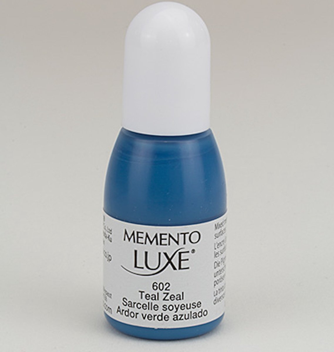 RL-602 Memento luxe stempelinkt refill - teal zeal - inkt navulling - aqua blauw turquoise 602 - 15 ml - reïnker