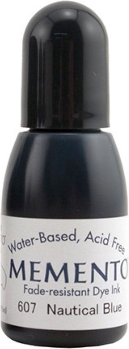 RM-000-607 Memento navulling - refill Nautical Blue - donker marine blauw - flacon 15 ml - reinker