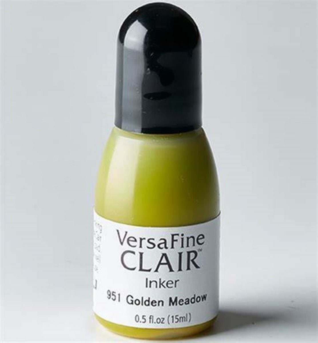   - versafine clair inkt refill - 951 golden meadow - gouden weide - donker geel - 15 ml stempel inkt