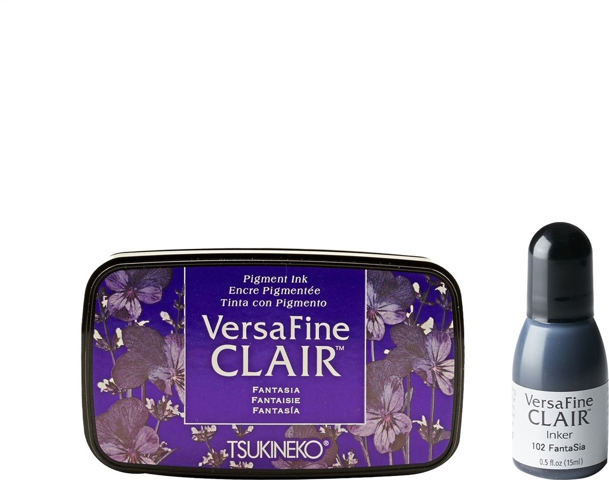 Tsukineko VersaFine Clair Stempelkussen met Navulling - Paars - Fantasia
