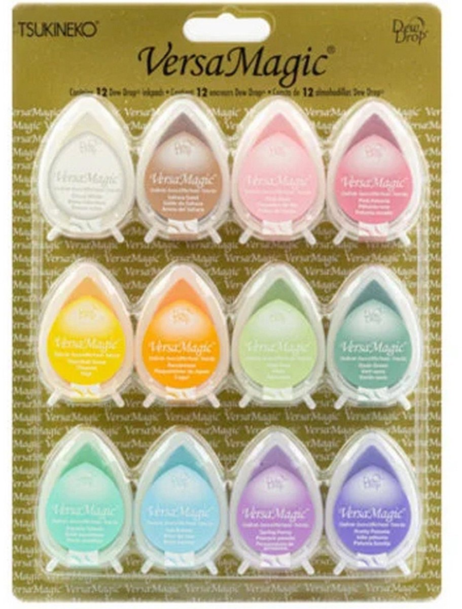 VersaMagic Dew Drop Set - 2 - 12x inktdruppel - dewdrops - inktkussens dekkend - inkt op basis van krijt