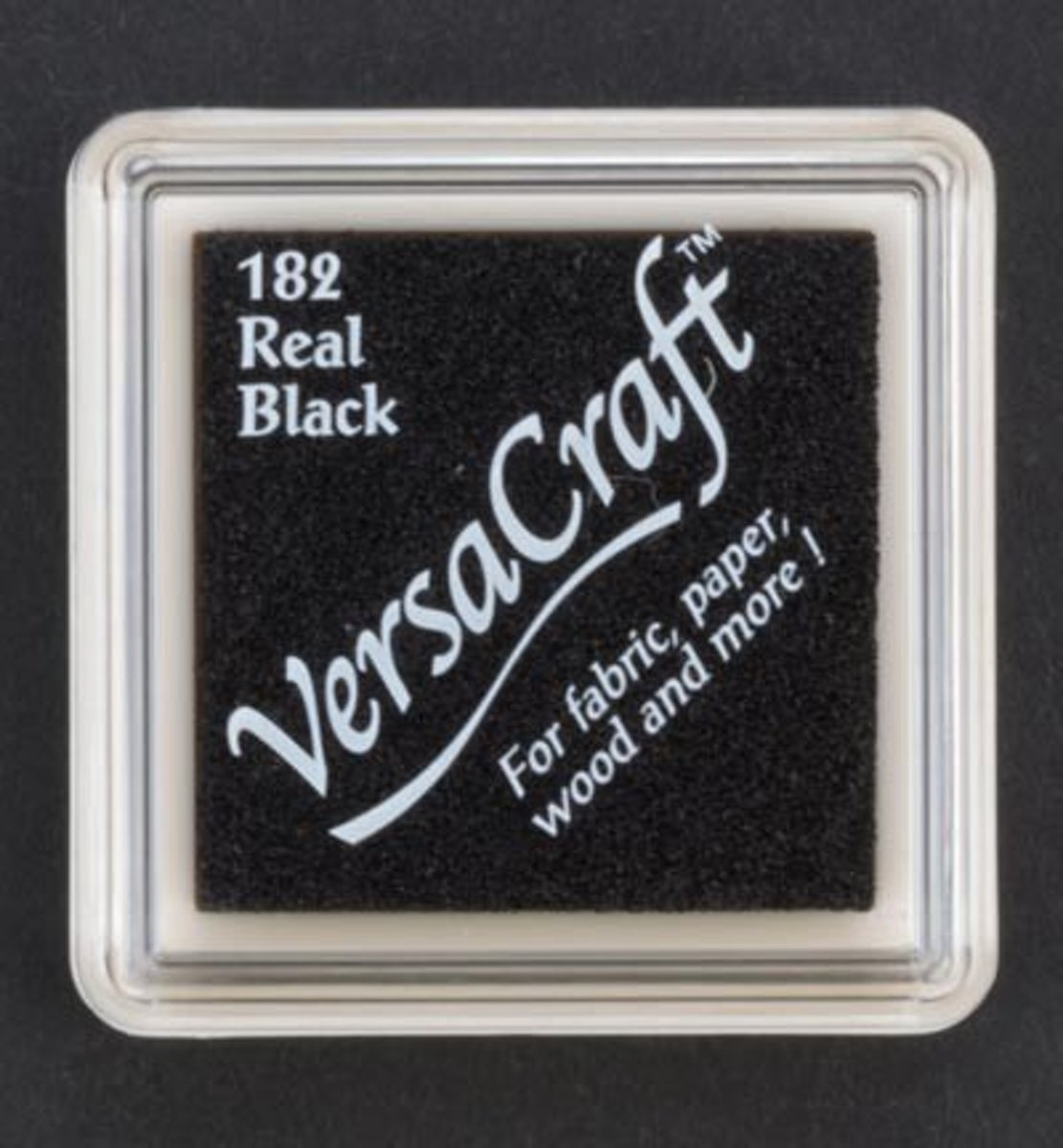 Versacraft inktkussen small zwart real black VKS-182 inkt textiel stof