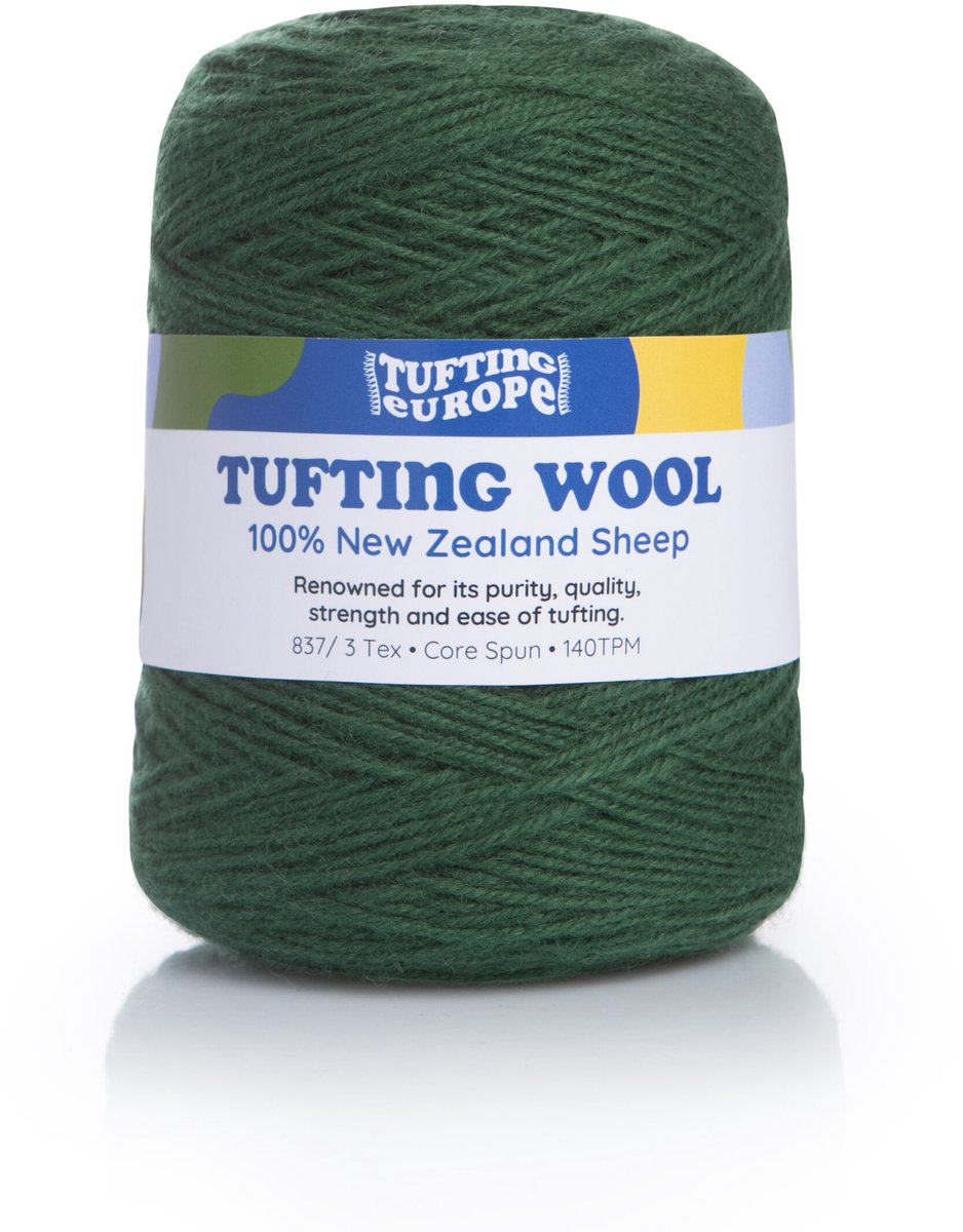 Bosgroen 500 g Wol Tufting Garen Tufting Yarn - 100% Nieuw-Zeelandse Wol