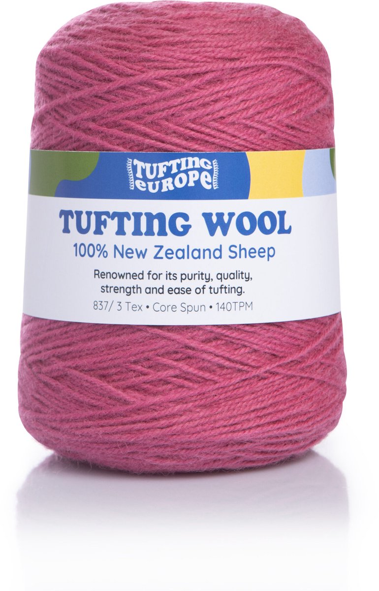 Dieproze 500 g wol Tufting Garen Tufting Yarn - 100% Nieuw-Zeelandse Wol
