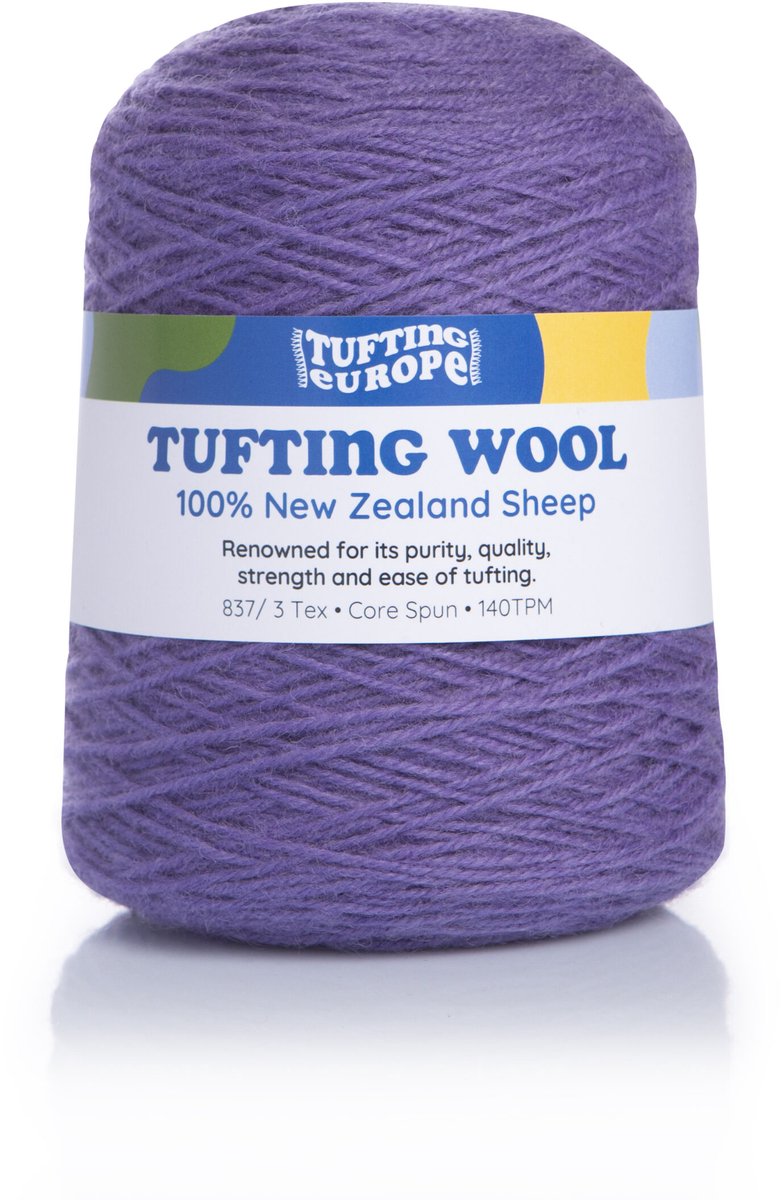 Donkerpaars 500 g wol Tufting Garen Tufting Yarn - 100% Nieuw-Zeelandse Wol
