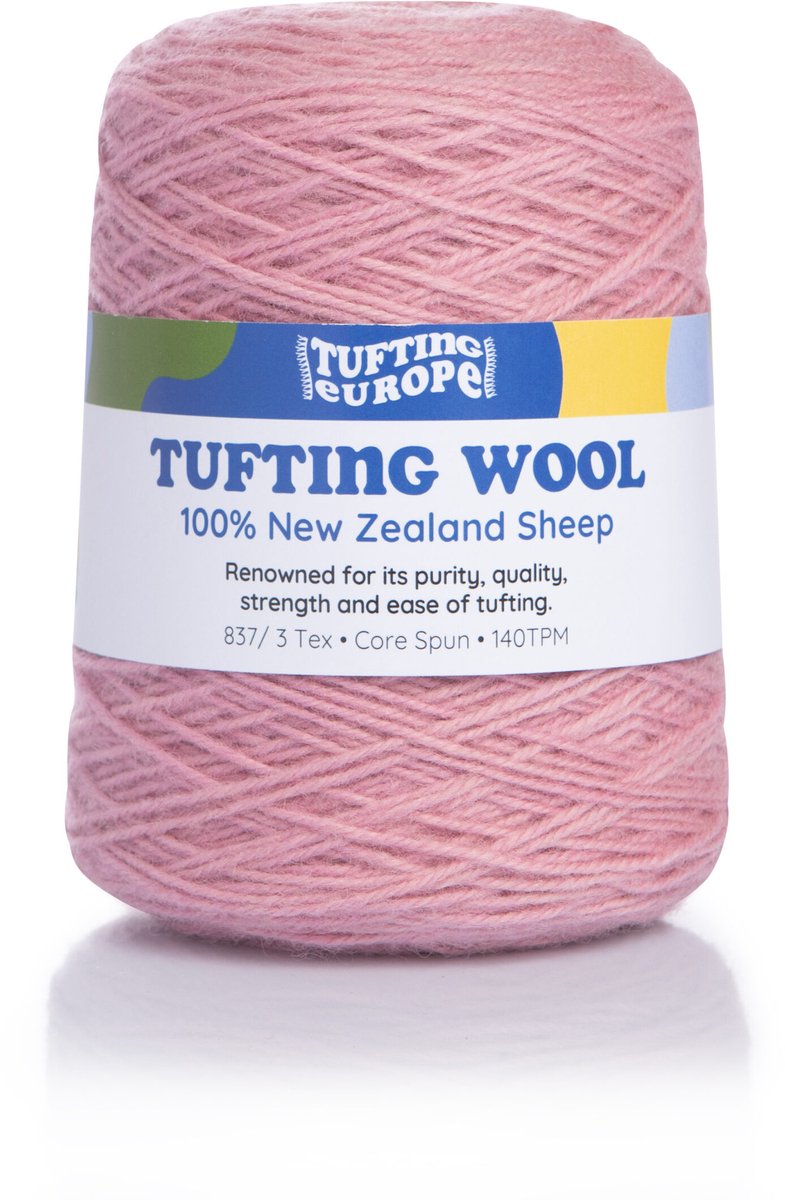 Lichtroze 500 g wol Tufting Garen Tufting Yarn - 100% Nieuw-Zeelandse Wol