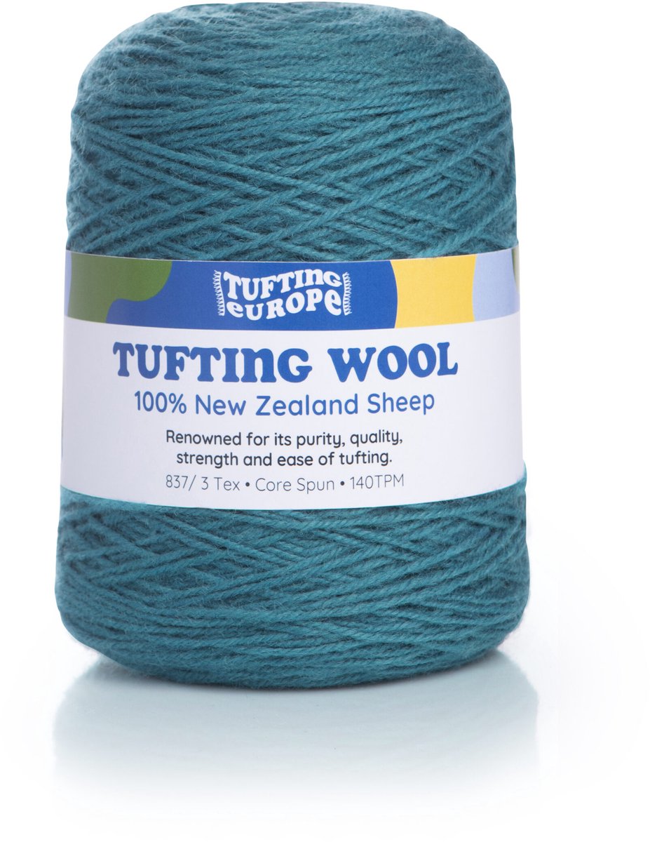 Middel indigoblauw 500 g wol Tufting Garen Tufting Yarn - 100% Nieuw-Zeelandse Wol