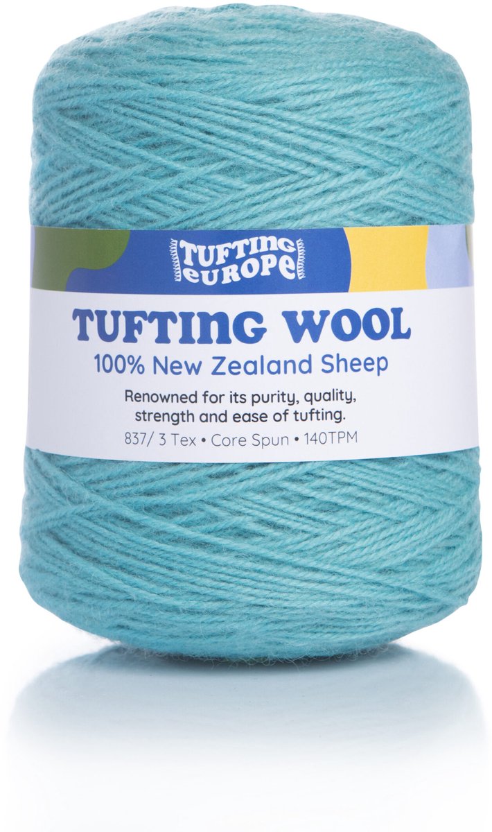 Turquoise 500 g Wol Tufting Garen Tufting Yarn - 100% Nieuw-Zeelandse Wol