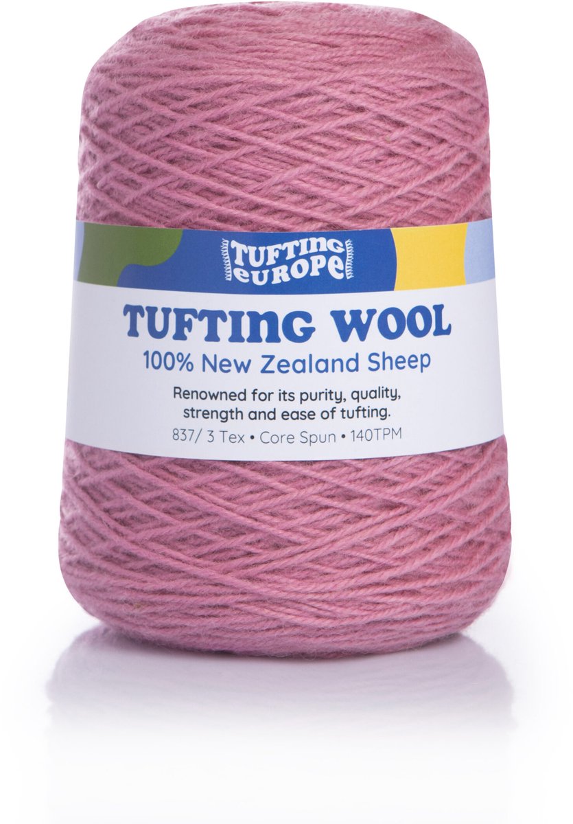 Zeer Roze 500 g wol Tufting Garen Tufting Yarn - 100% Nieuw-Zeelandse Wol