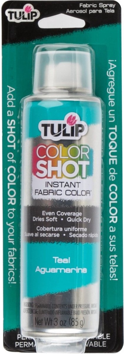 Tulip ColorShot instant fabric color spray Teal
