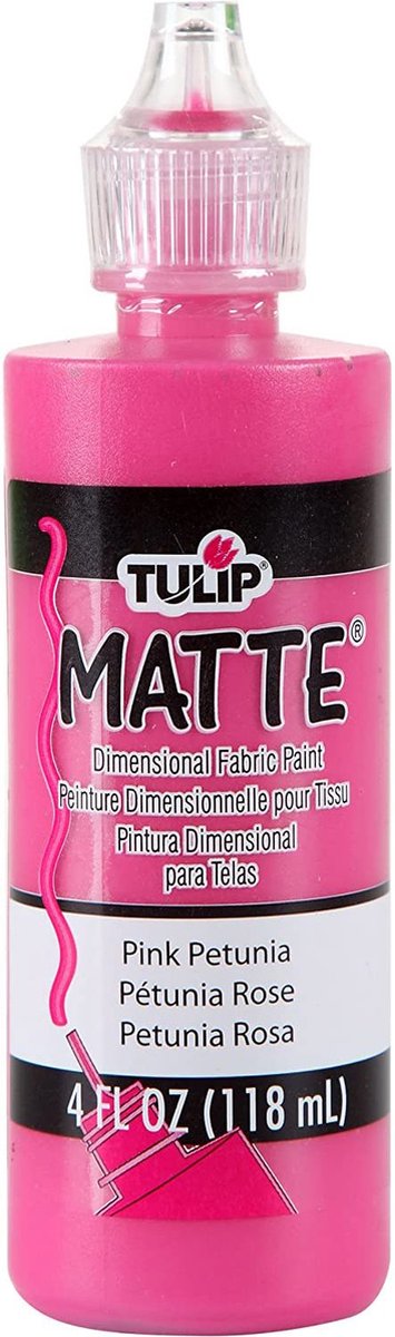 Tulip Dimensionele Stof verf - Matte Pink petunia - 118ml