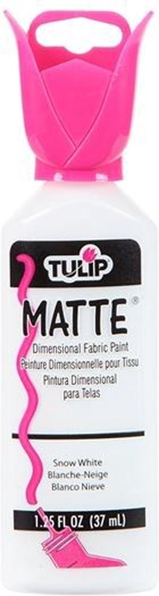 Tulip Dimensionele Stof verf - Matte Snow cap white - 37ml