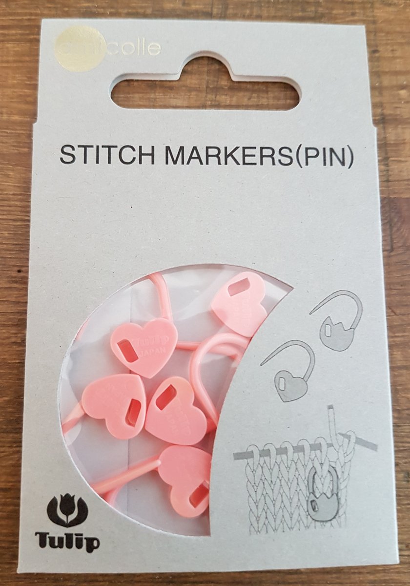 Tulip stitch markers Roze hart