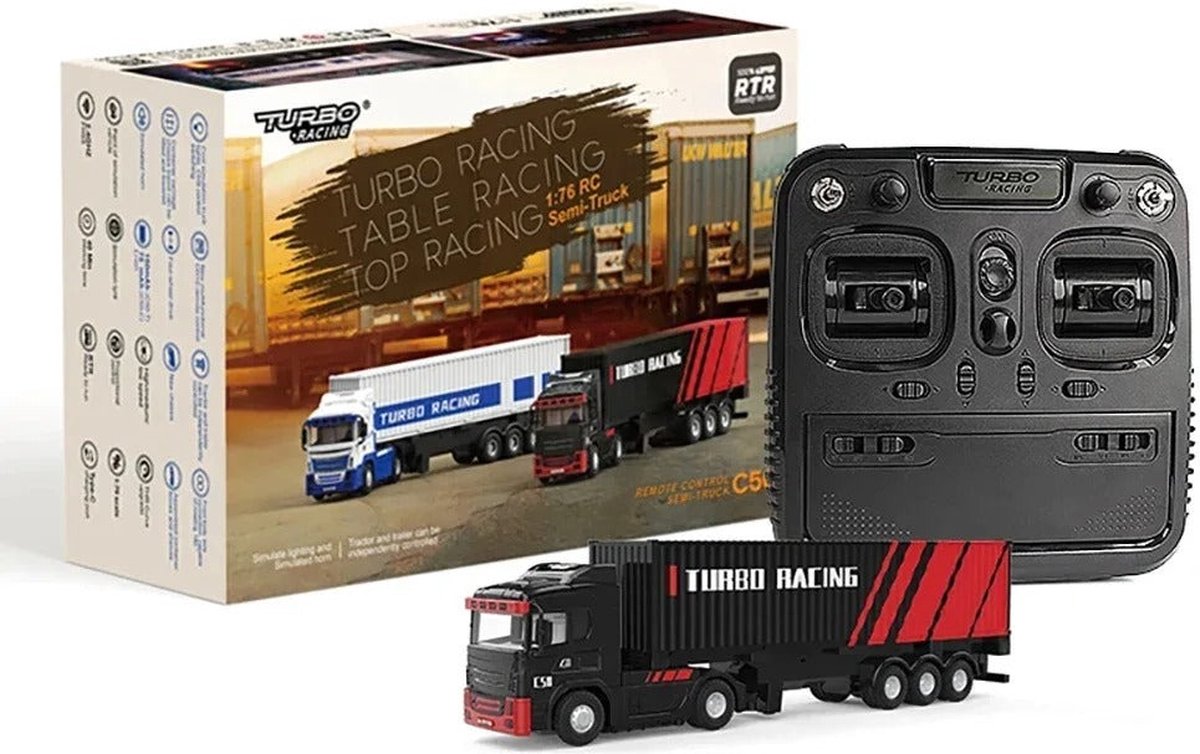 Turbo Racing C50 Black - 1/76 Semi Truck