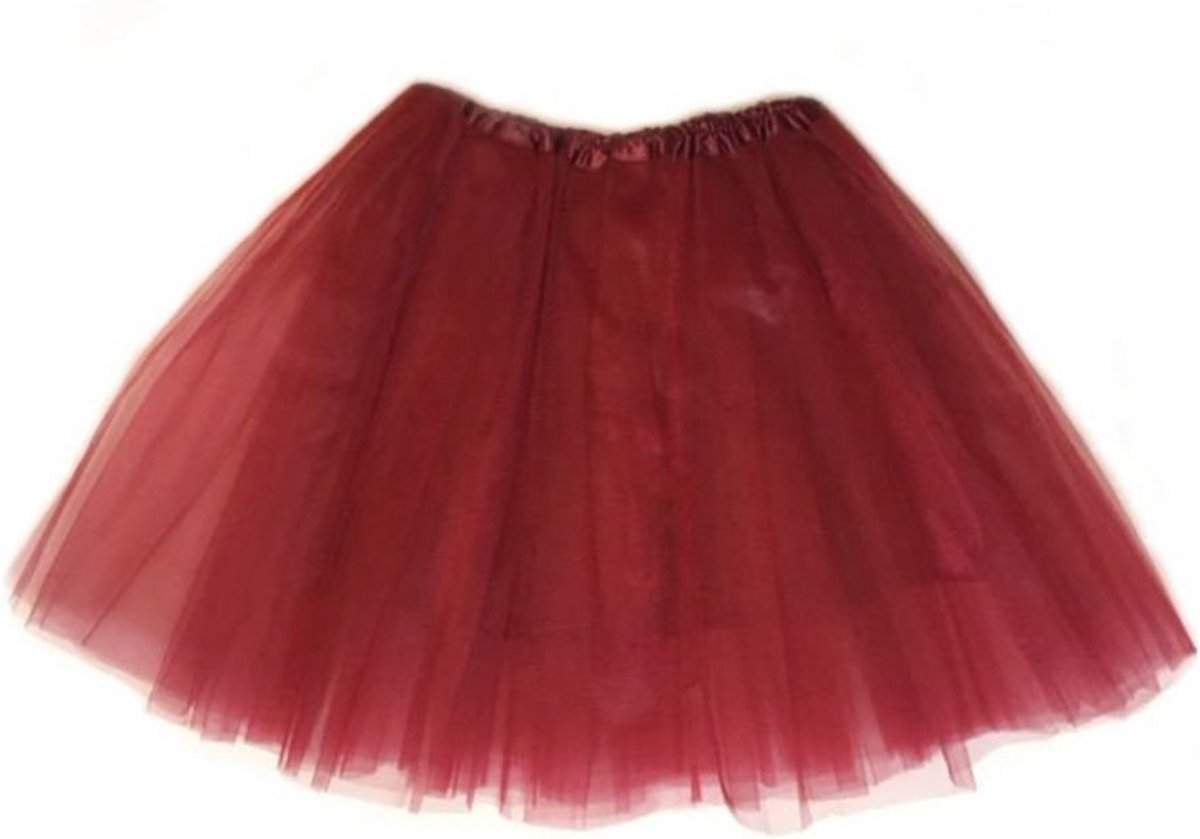 Bordeaux tutu rokje met voering