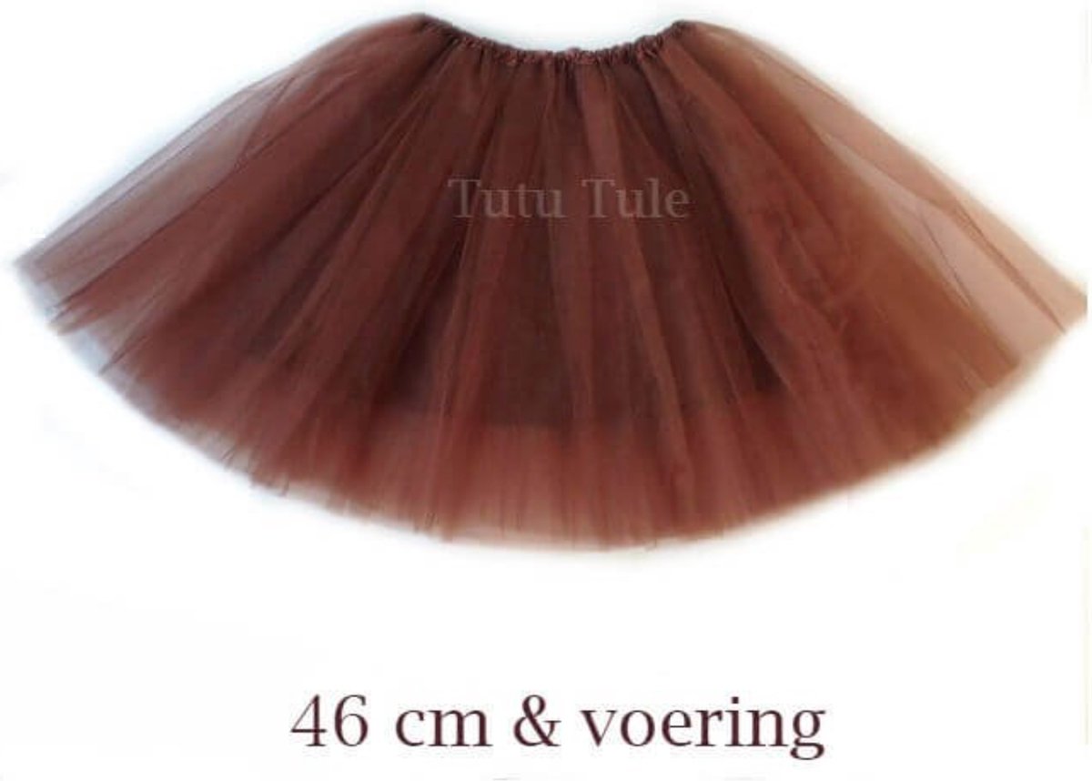 Tutu - Bruin met voering - 46 cm