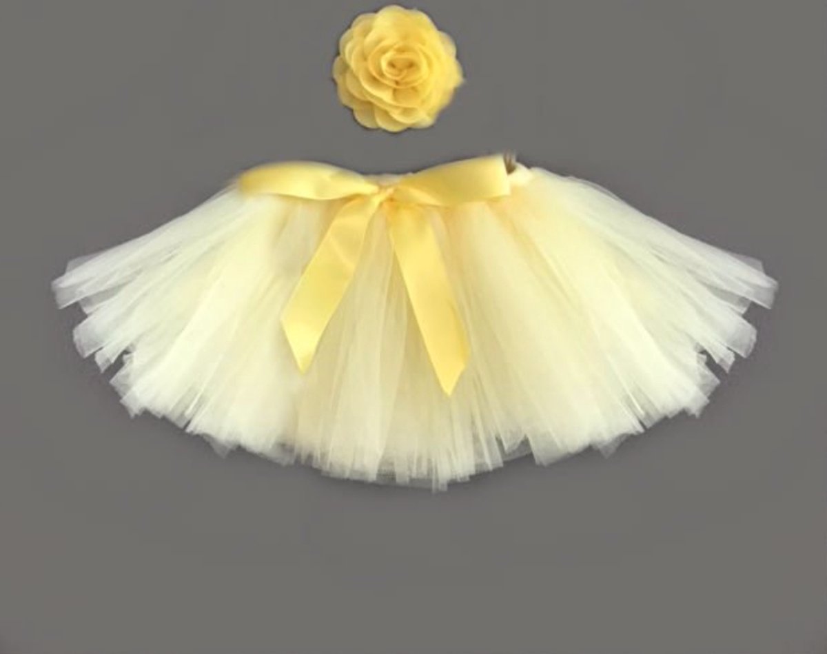 Tutu set - Geel baby 6-12maanden
