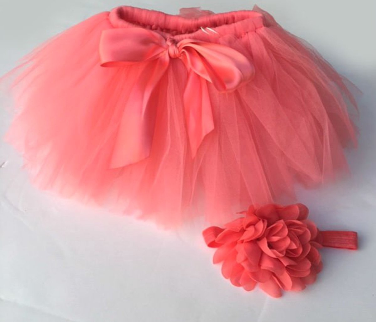Tutu set - Koraalroze - 6-12maanden