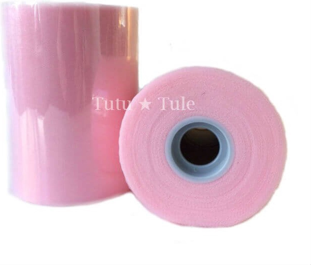Tule rol lichtroze 91m
