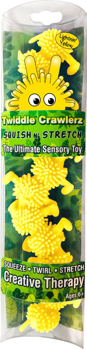 Twiddle Crawlerz - Squish n Stretch - Lightnin Yellow - Fidget Toy