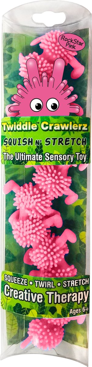 Twiddle Crawlerz - Squish n Stretch - RockStar Pink - Fidget Toy