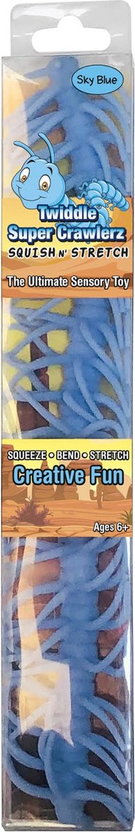 Twiddle Super Crawlerz - Squish n Stretch - Sky Blue - Fidget Toy