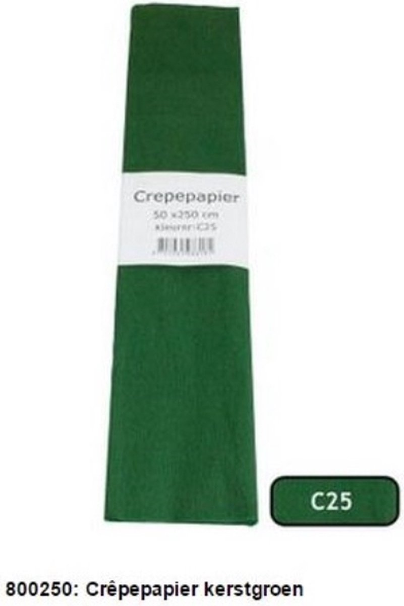 10 vel crêpe papier kerstgroen 100545