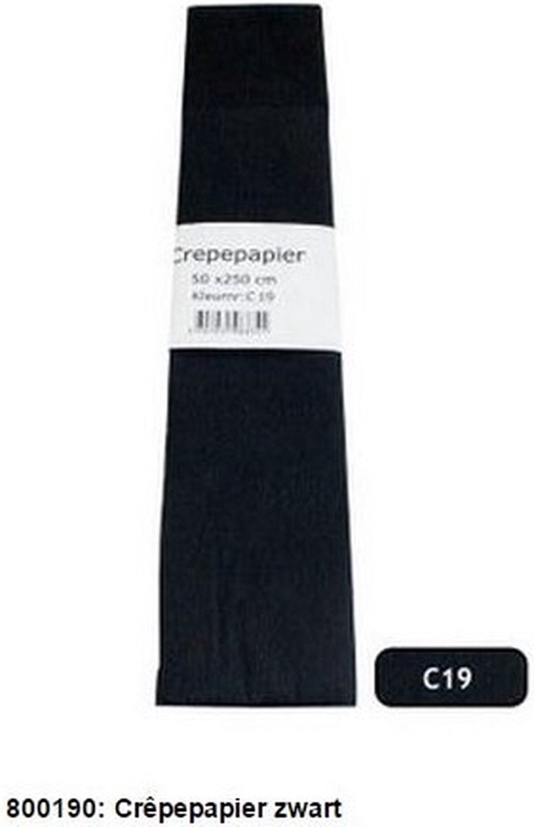 10 vel crêpepapier zwart 100559