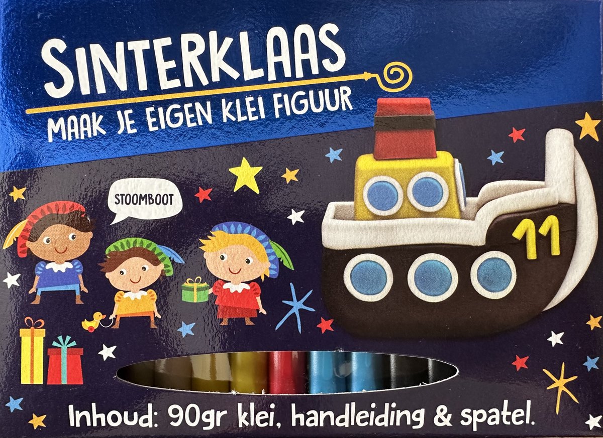 Merkloos Wins Klei Figuur Set Sinterklaas Stoomboot.