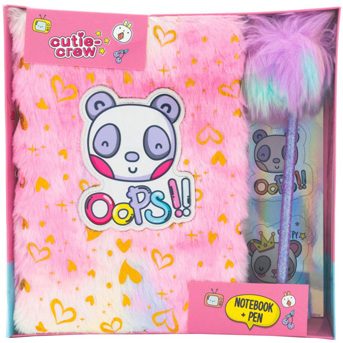 Twisk notitieboek speelgoed Cutie Crew met pen multicolor.