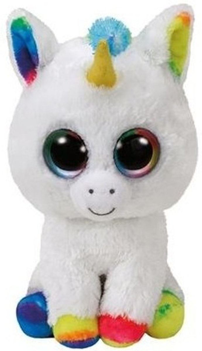 Ty Beanies eenhoorn regenboog knuffel Pixy 24 cm - Paarden knuffels