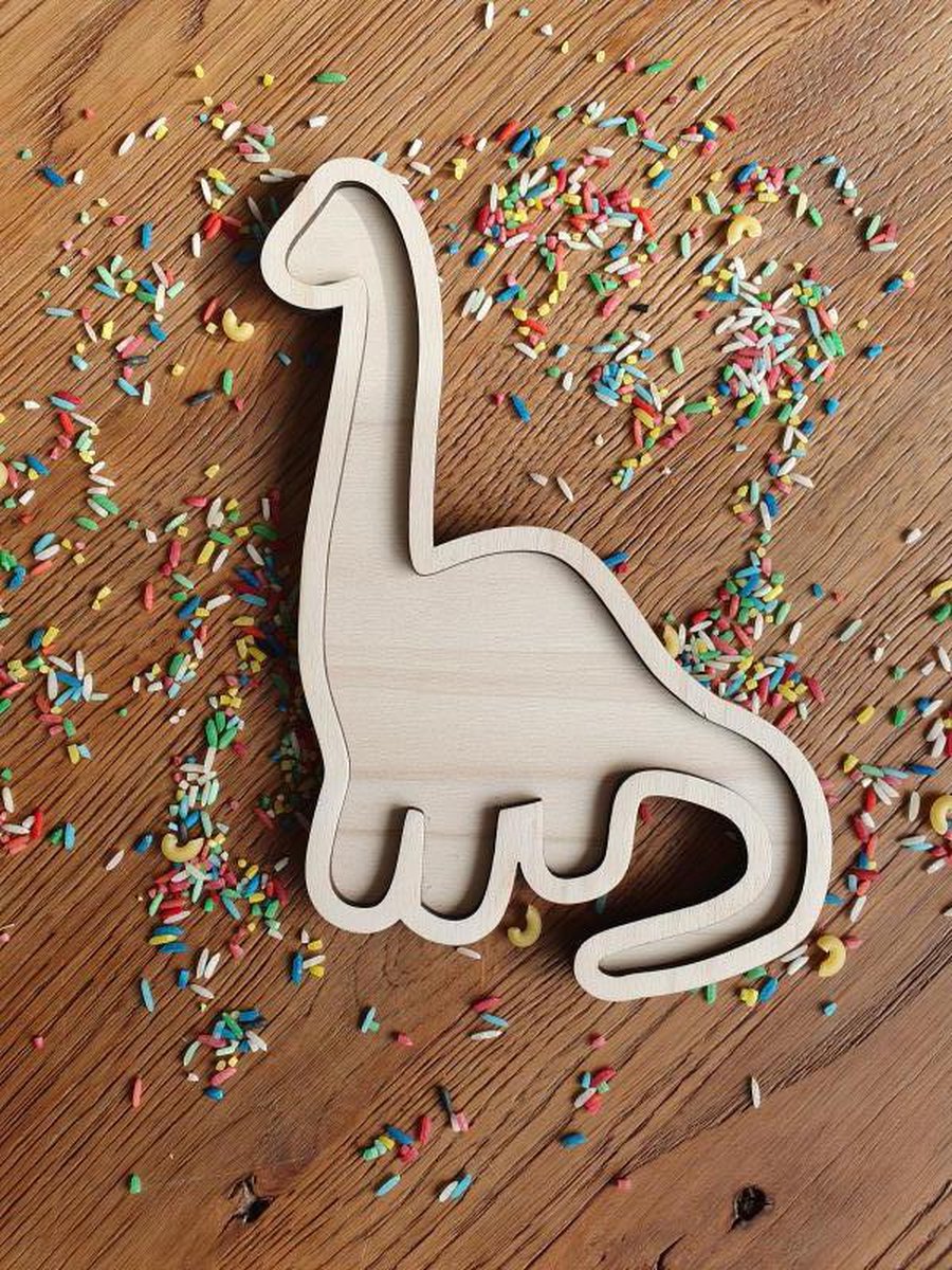 Speelframe Brontosaurus - Dinosaurus - Speeltray Dino - Speelrijst - Speelbak - Speelvorm - Sensory Play - Open ended - Sensoryplay - Speel bak - Speelzand