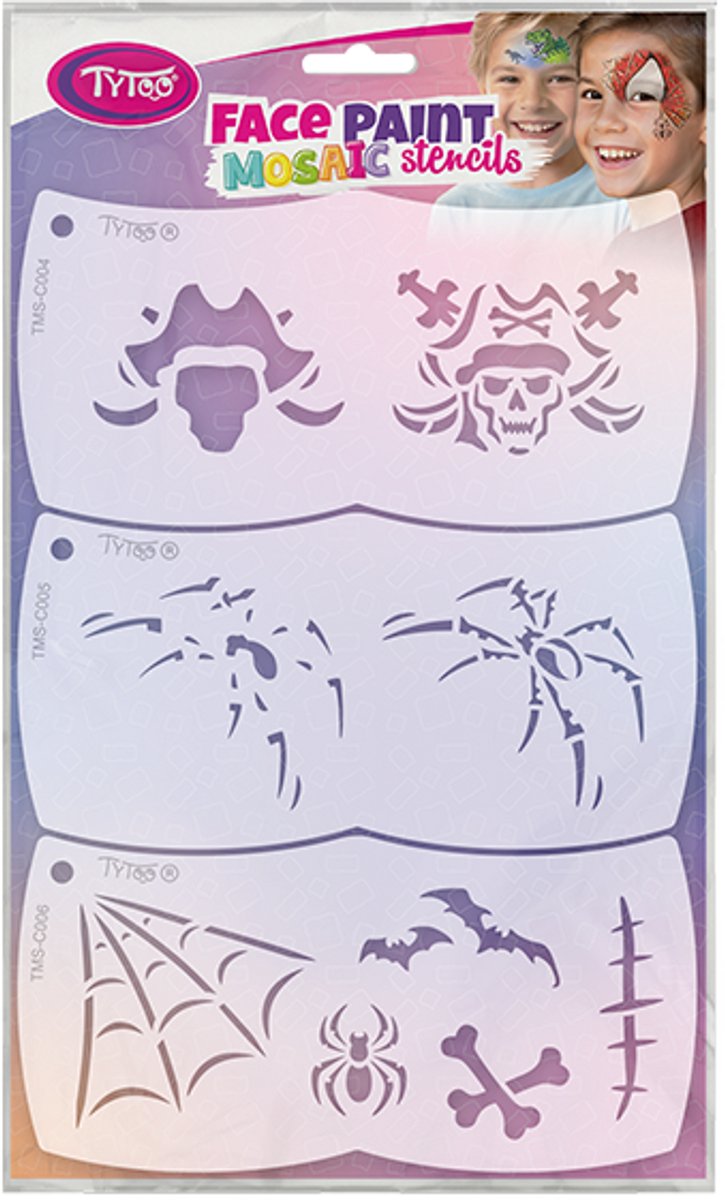 Schminkstencils Piraat