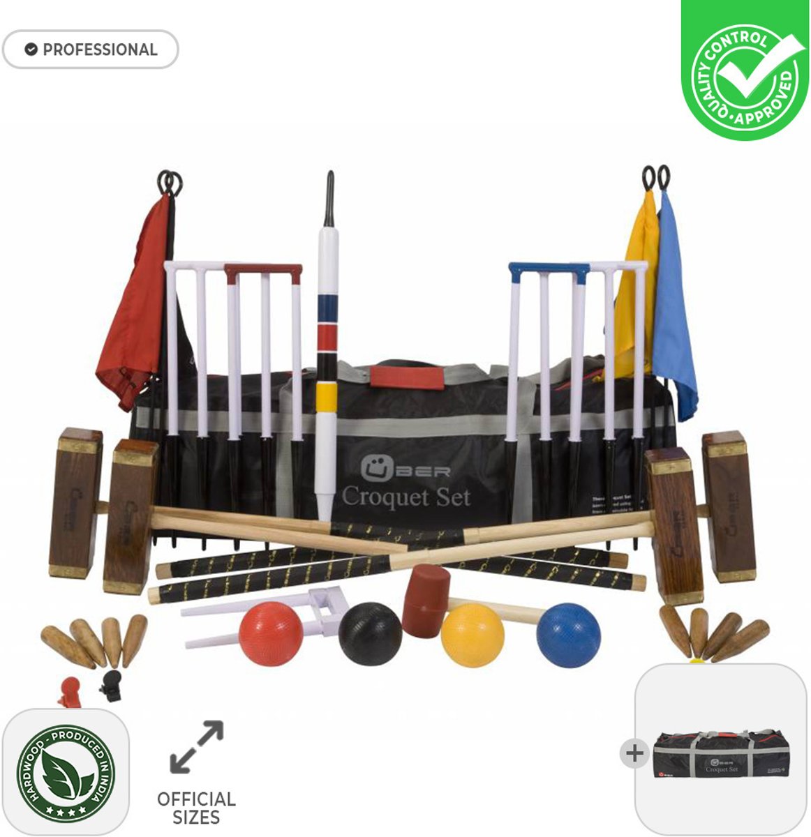 Croquet - Professional - 16mm - Officieel - met Luxe Tas  top kwaliteit