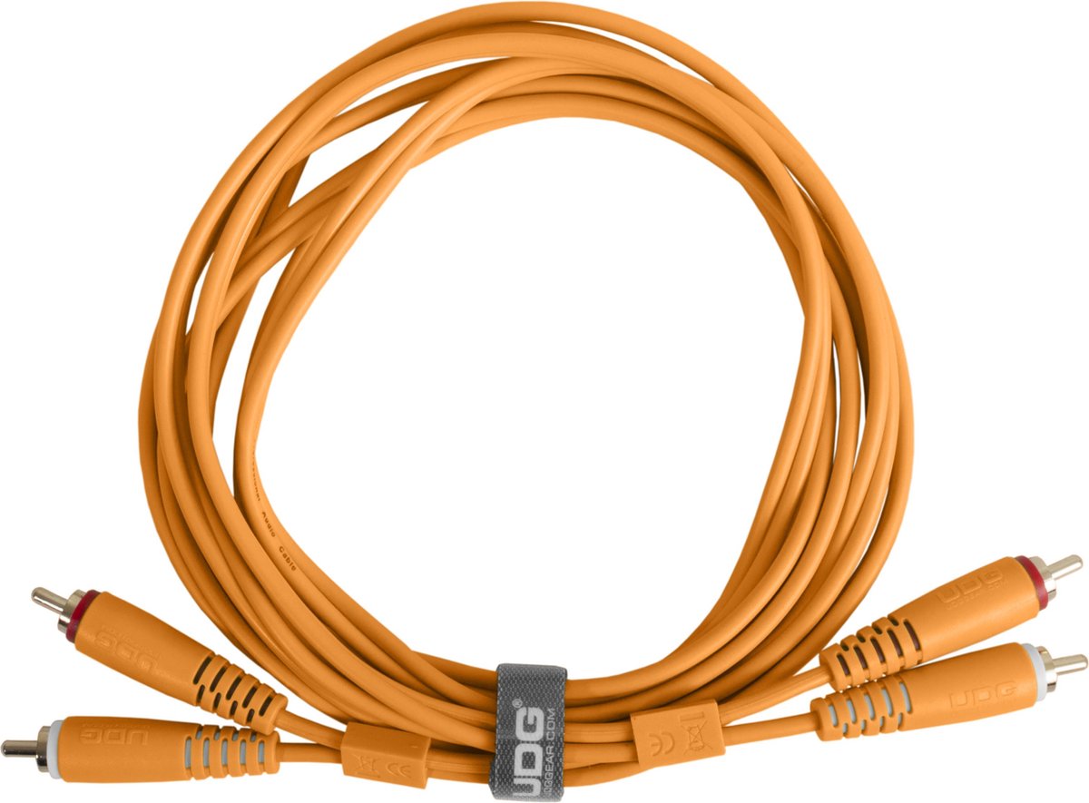 UDG Ultimate Audio Cable RCA-RCA Orange 1,5 m Straight U97001OR - Kabel voor DJs