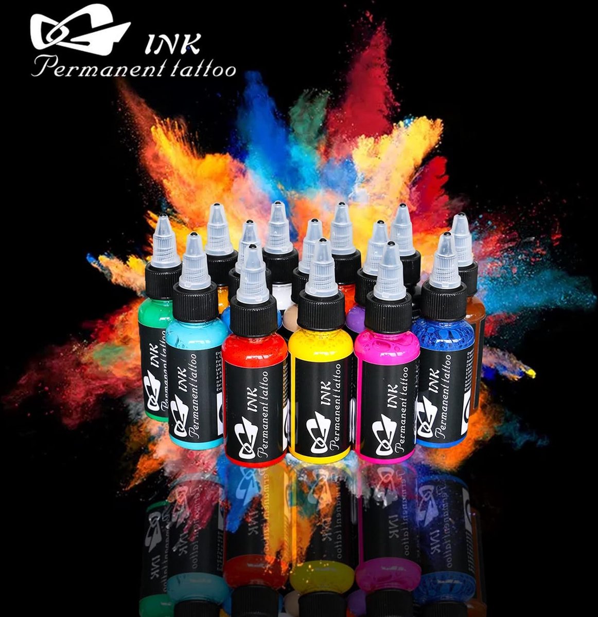 tattoo ink - Professionele Liner Outlining / Tattoos Inkt Set 14 stuks