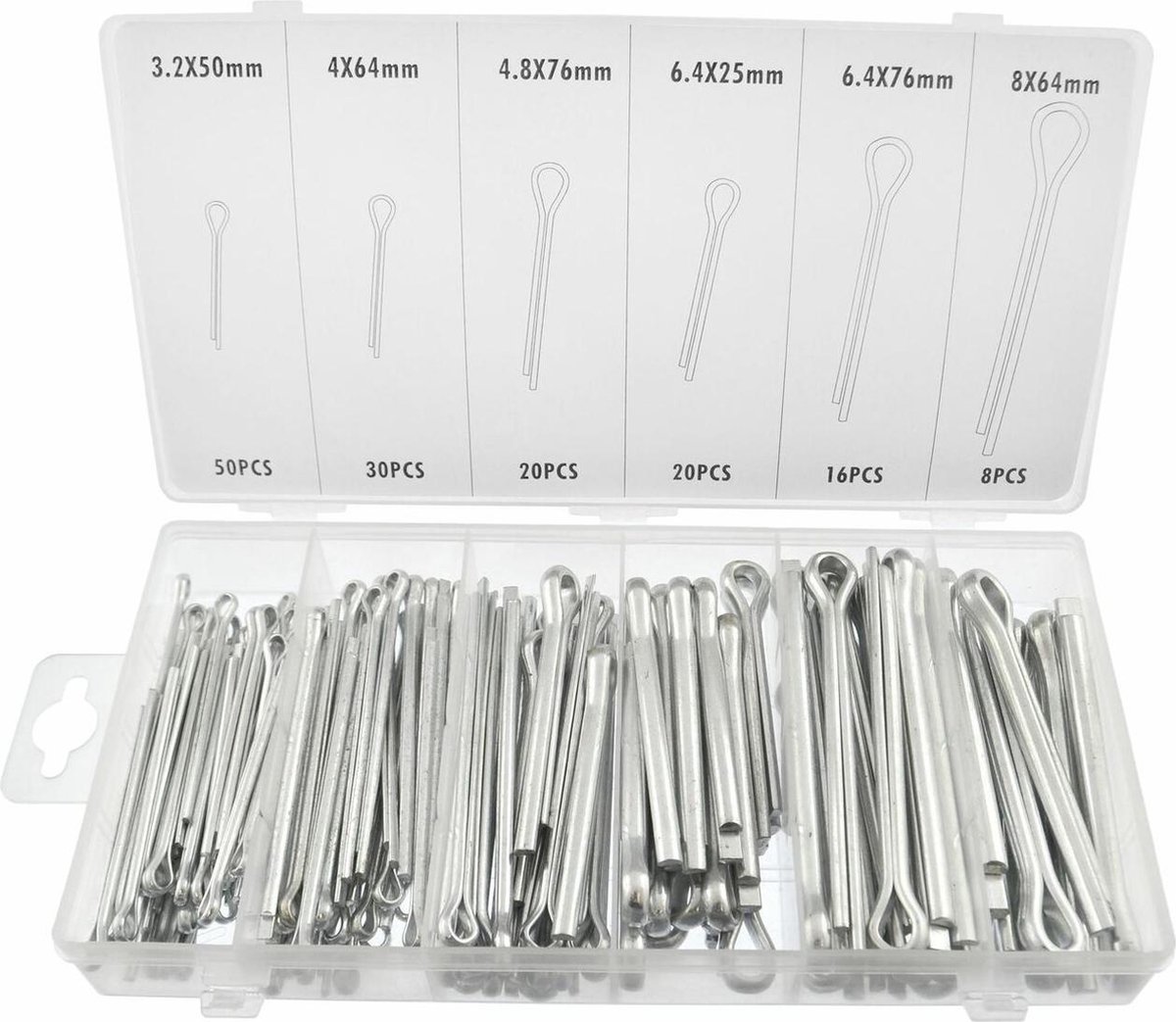 Splitpennen assortiment 555-delig