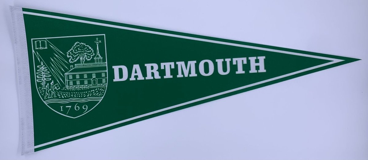Dartmouth University - University of Dartmouth - Dartmouth Uni - VS - NCAA - Vaantje - American Football - Sportvaantje - Wimpel - Vlag - Pennant - Universiteit - Ivy League amerika - 31 x 72 cm - Cadeau sport - Cadeau uni - Dartmouth logo